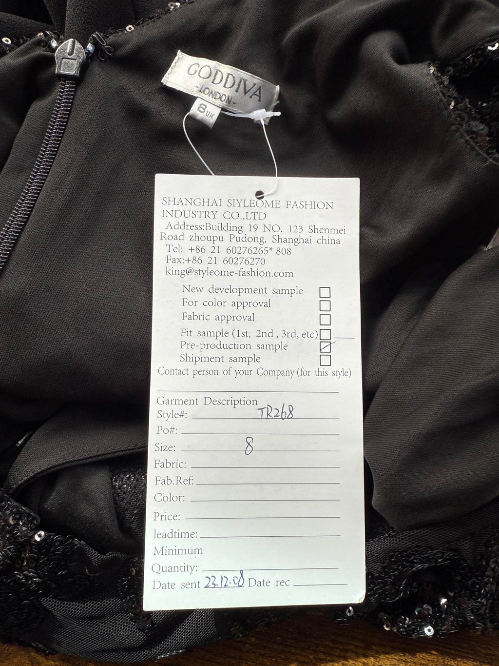 Black Sequin Embellished Fringe Sleeve Jumpsuit UK 10 Party Evening Outfit