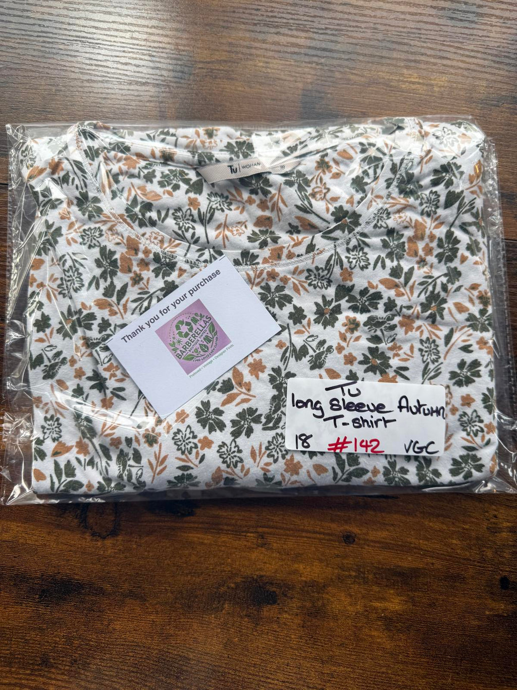 TU Woman Floral Long Sleeve Top UK 18 Autumn Print Casual T-Shirt VGC #142