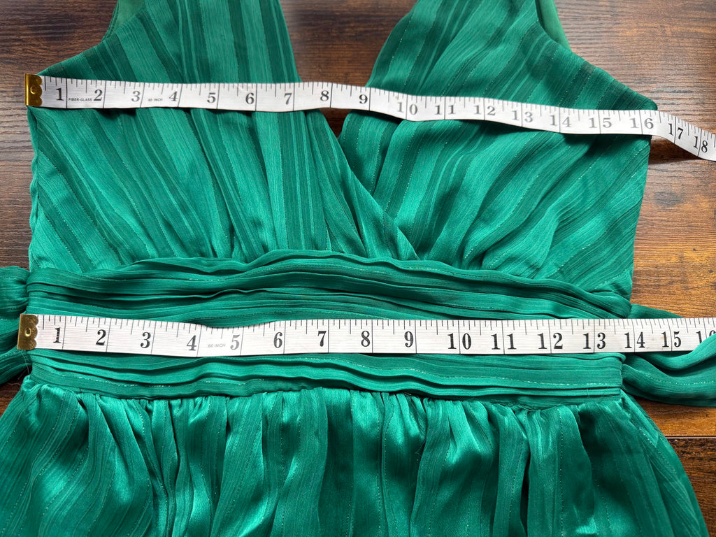 Goddiva London Emerald Green Tiered Maxi Dress Size 8 BNWT #209