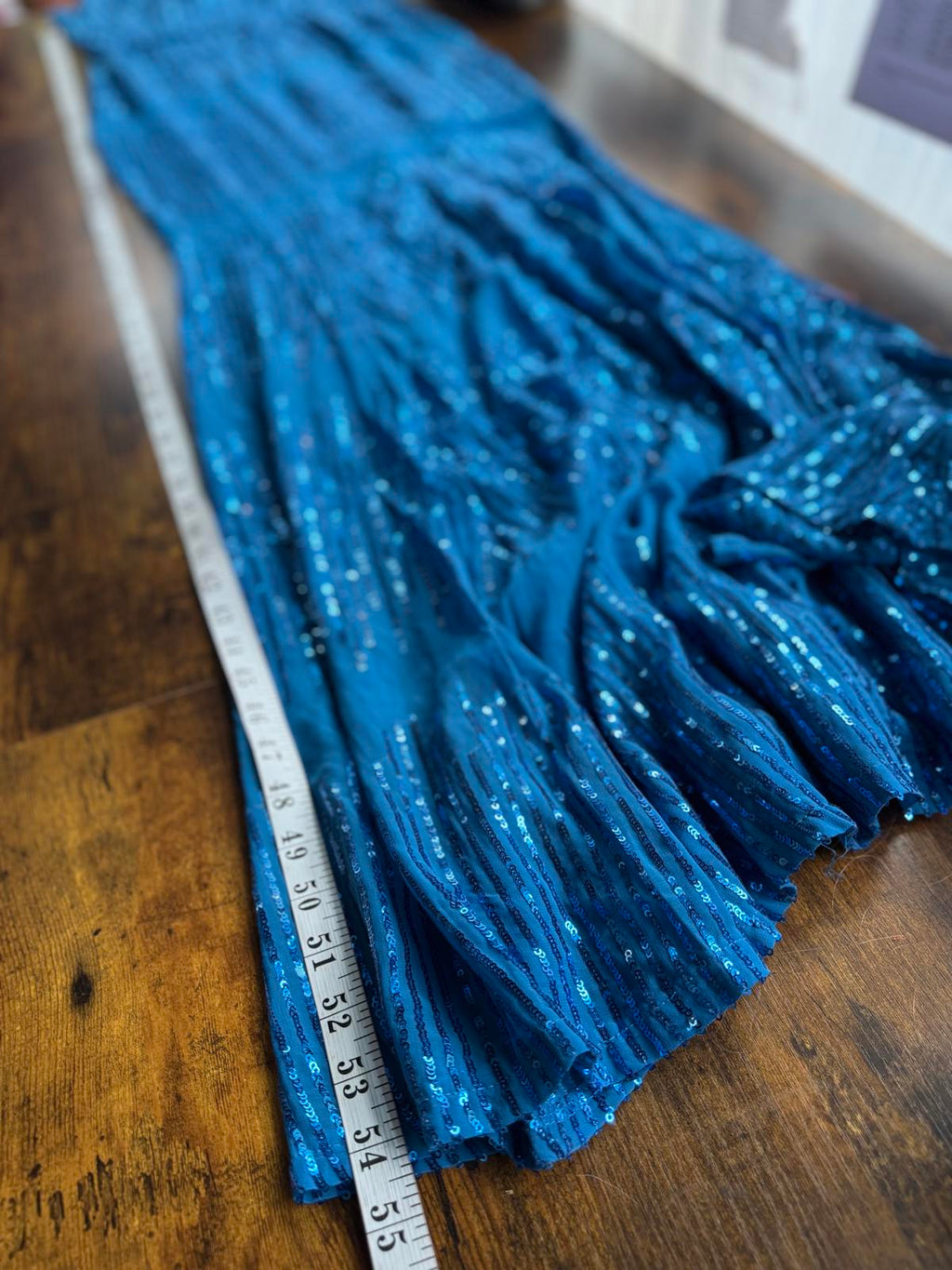 💙 Goddiva London Vivid Blue Sequin Maxi Dress (DR2023, UK 10)