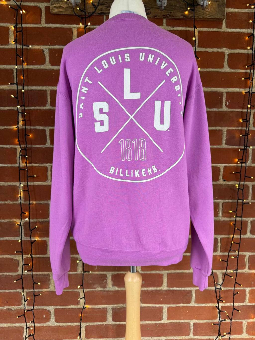 Champion Eco Authentic SLU Billikens Purple Sweatshirt – Size 14-16      NUM49