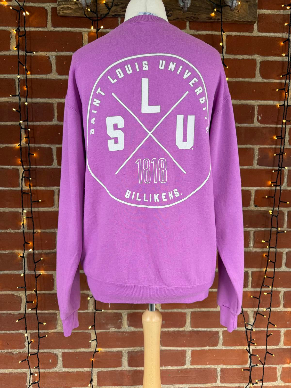 Champion Eco Authentic SLU Billikens Purple Sweatshirt – Size 14-16      NUM49