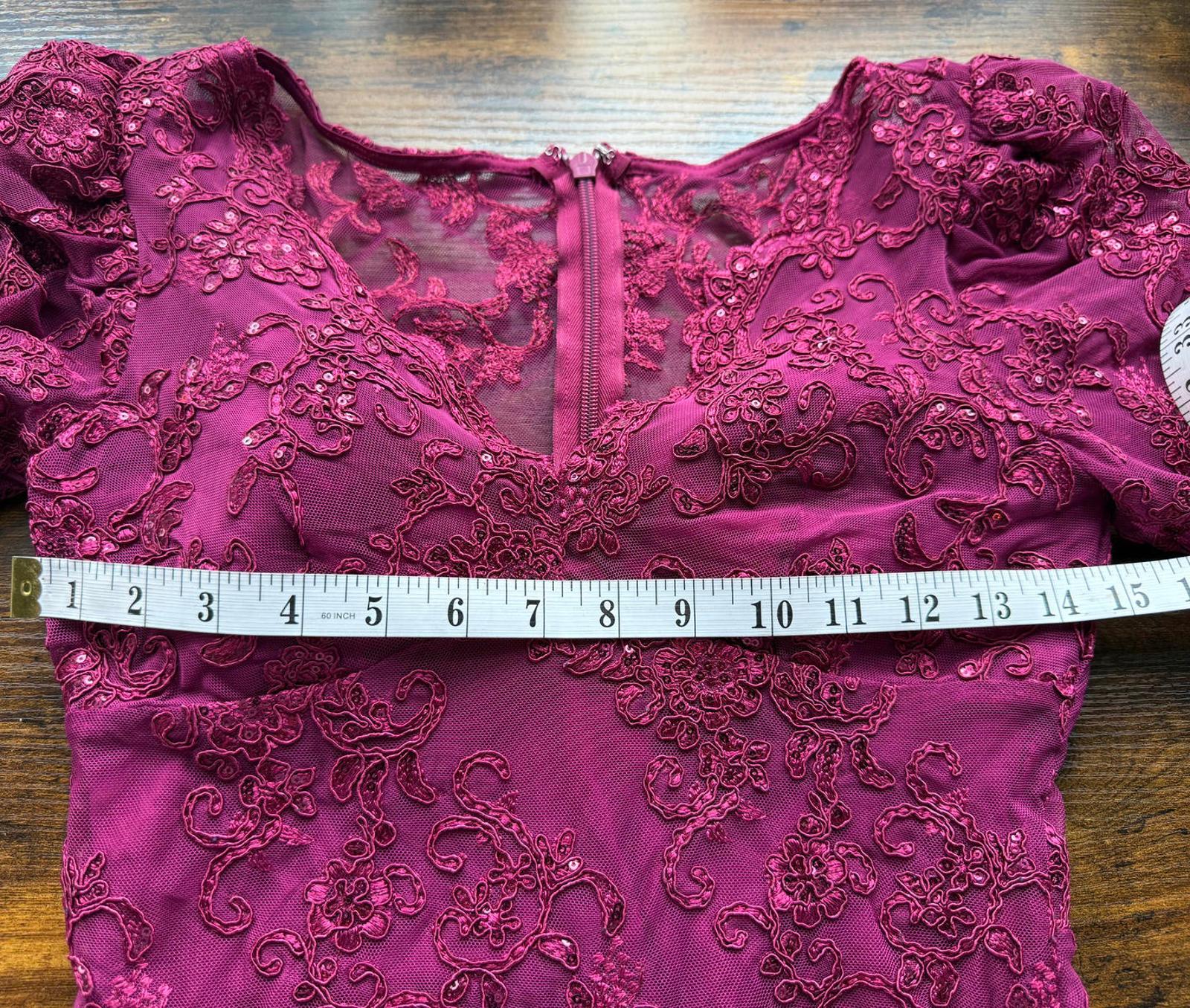 Goddiva Sample DR3960 Berry Sequin Lace Dress UK 8 BNWT Unique Gown #153