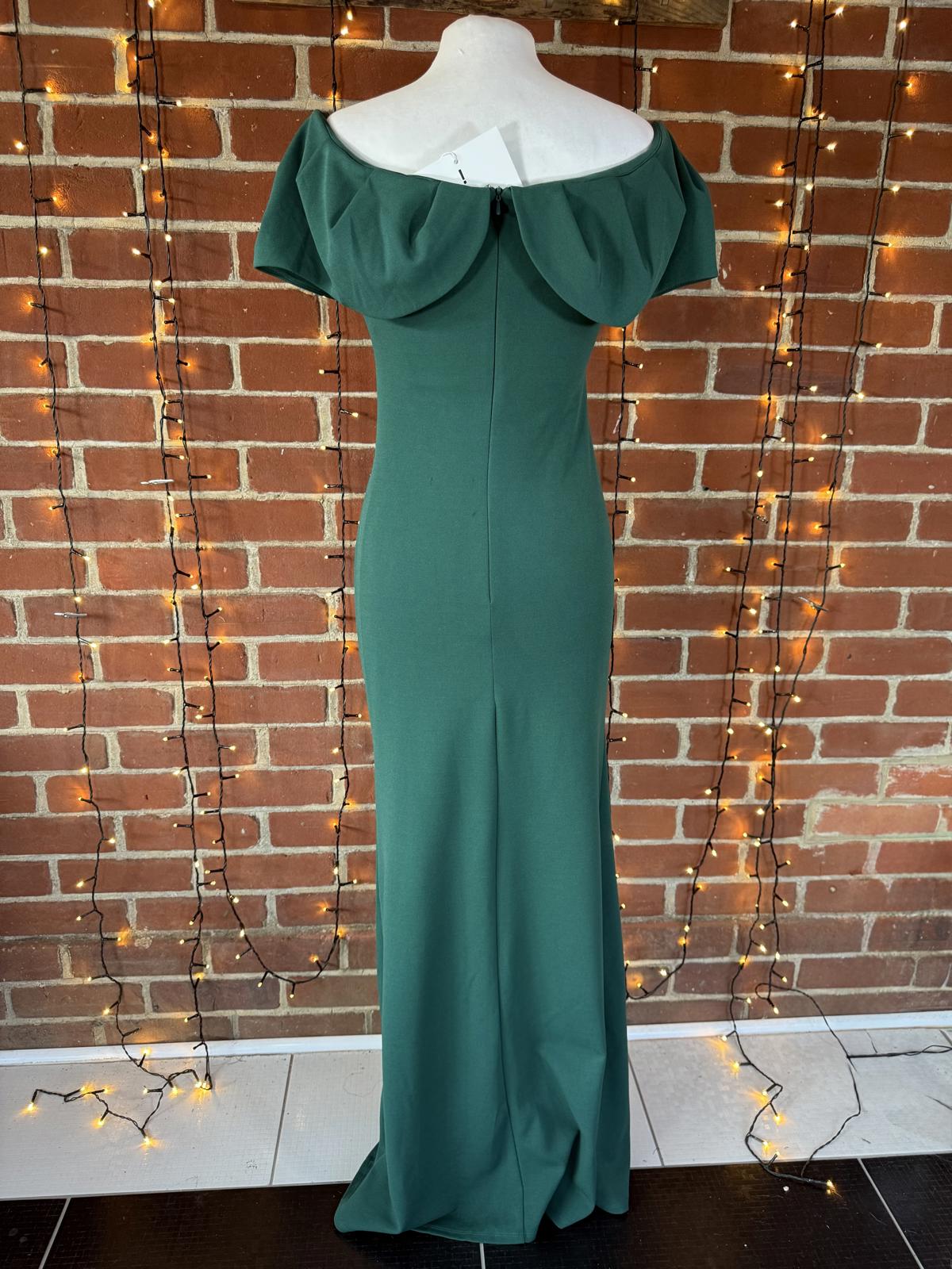 Goddiva Emerald Green Bardot Maxi Gown DR3956 – UK 10