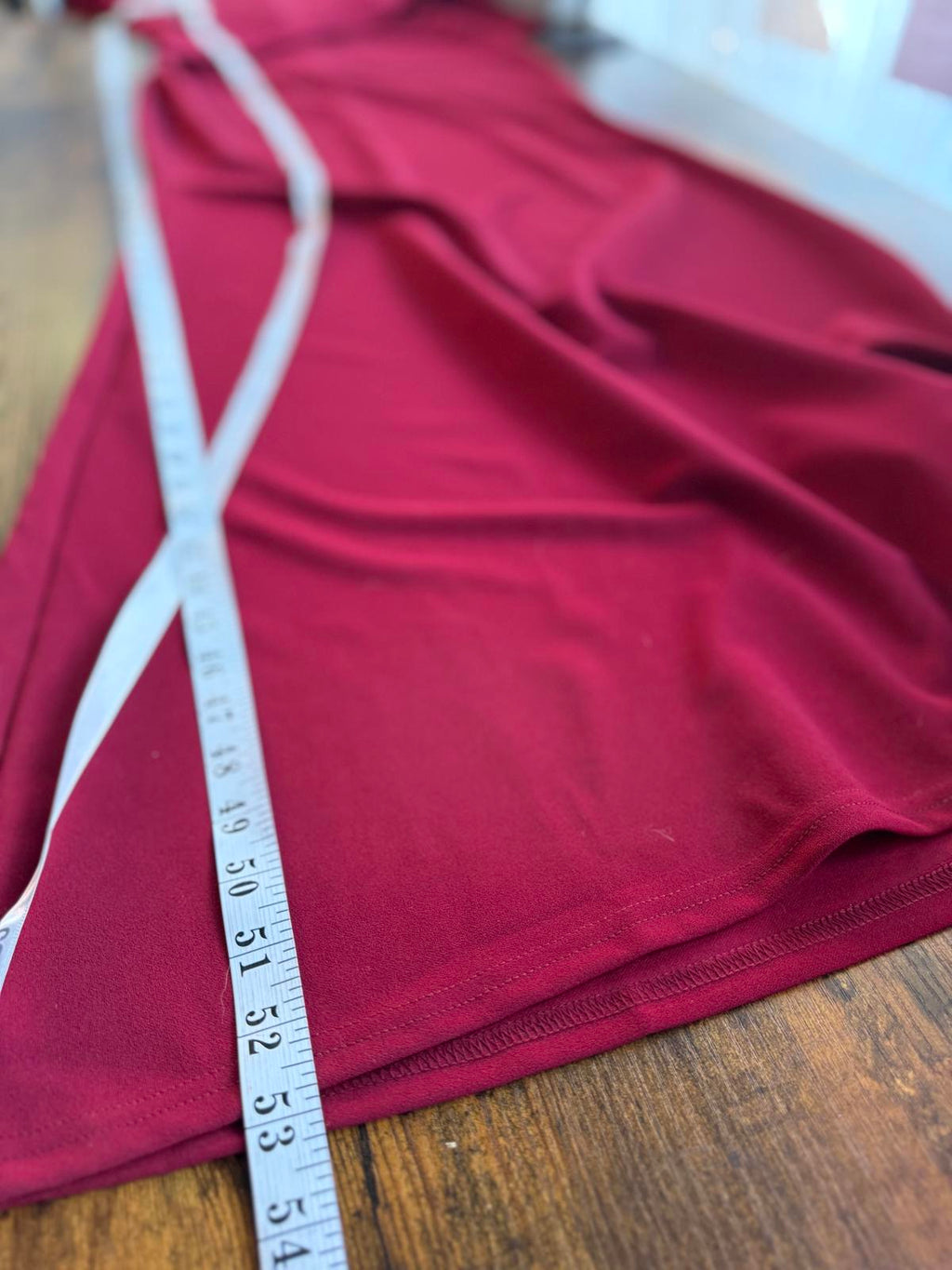 Goddiva London DR4421 Wine Red Embellished Midi Dress UK 8 – Ruched Wrap Style