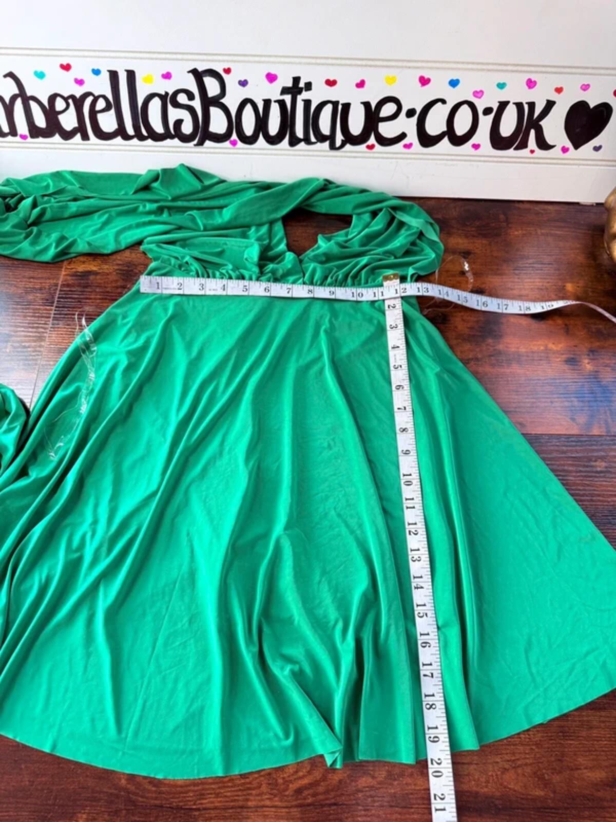 City Goddess Emerald Multiway Dress UK 8 Wrap Party Occasion