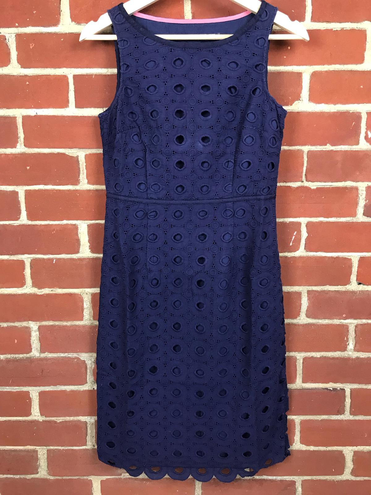 Boden Limited Edition Navy Broderie Anglaise Dress – UK 8