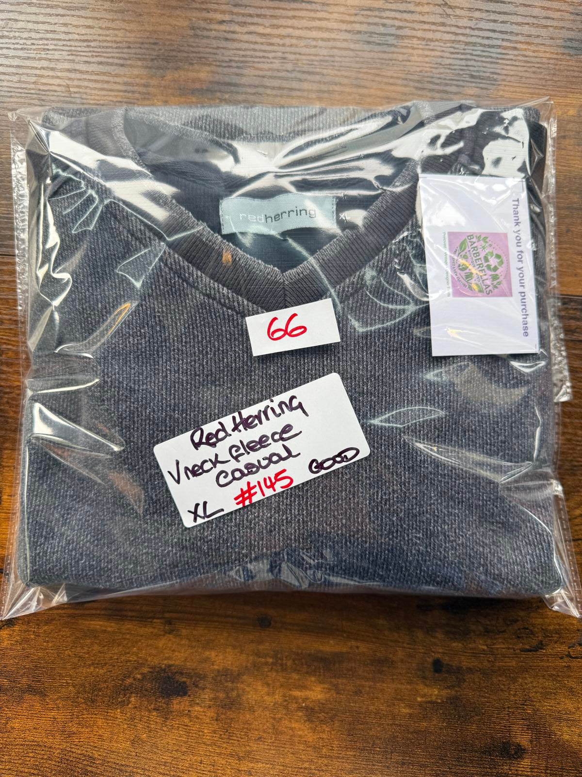 Red Herring Grey Navy Sweatshirt Fleece Casual Jumper XL GUC Cotton Mix 66