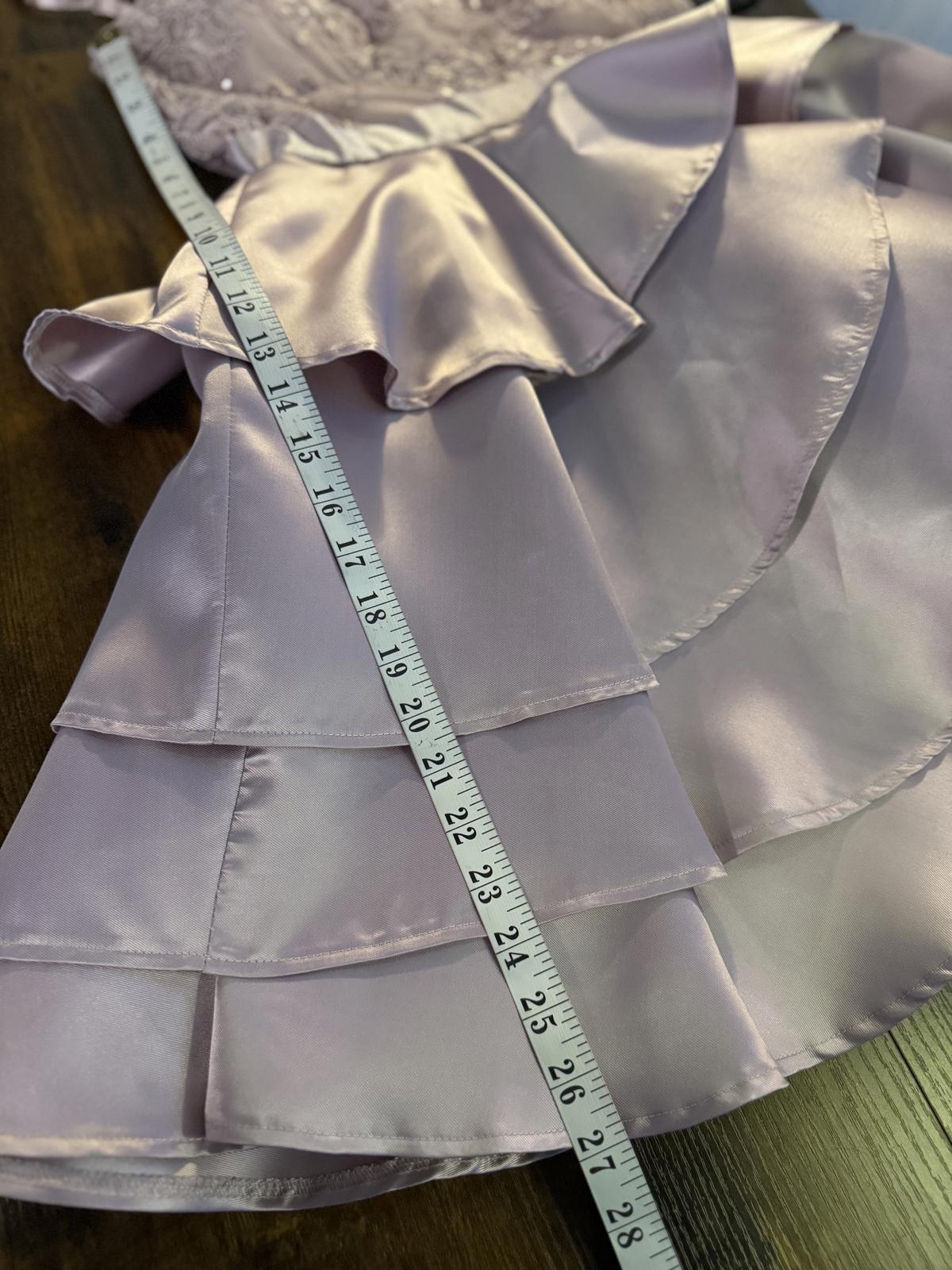 Goddiva London Blush Pink Satin Layered Dress UK 10-12 | Embroidered Gown