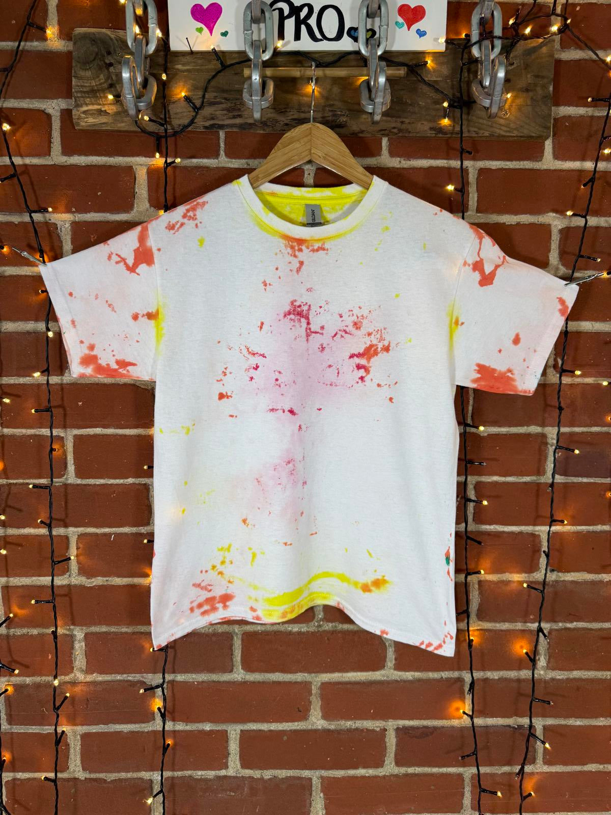 Colourful Tie-Dye T-Shirt - Unique Splash Design Medium Size