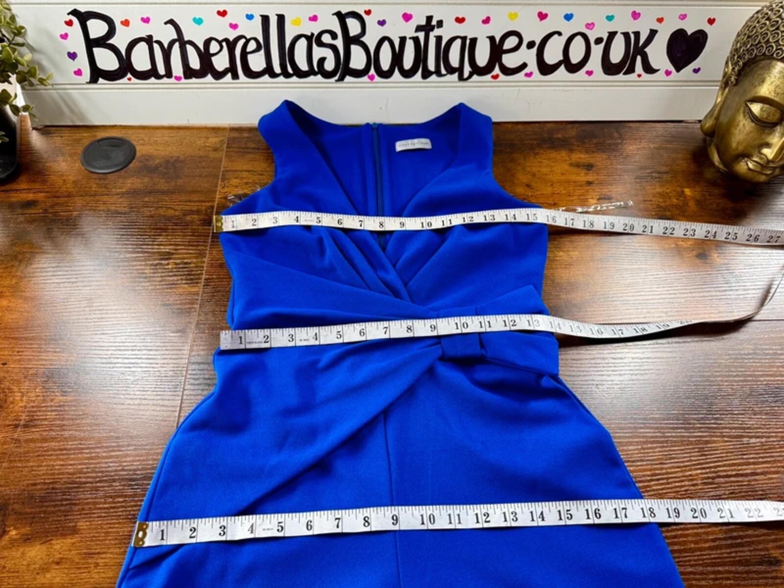 Vicky Pattison / Goddiva Royal Blue Bow Detail Jumpsuit UK 8-10