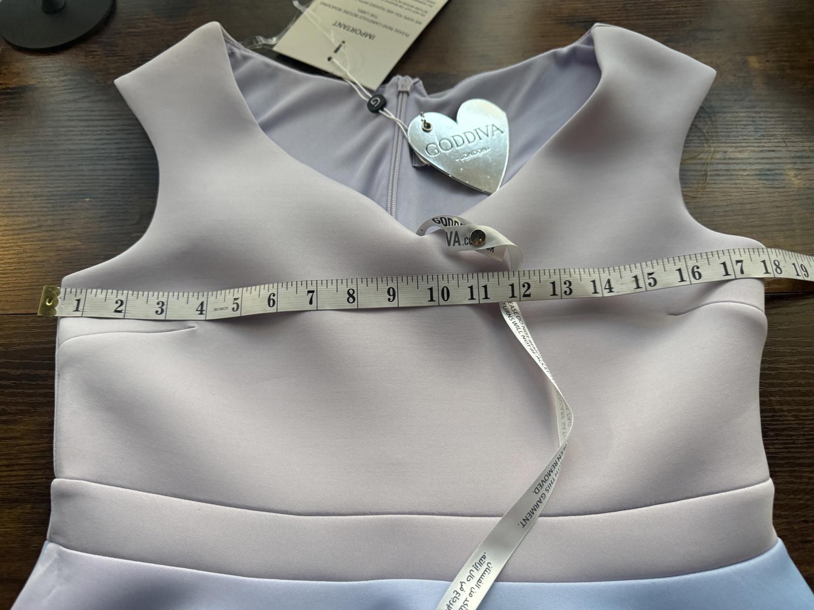 Goddiva London Light Blue Ombre Midi Dress UK 16 | Fit & Flare Skater