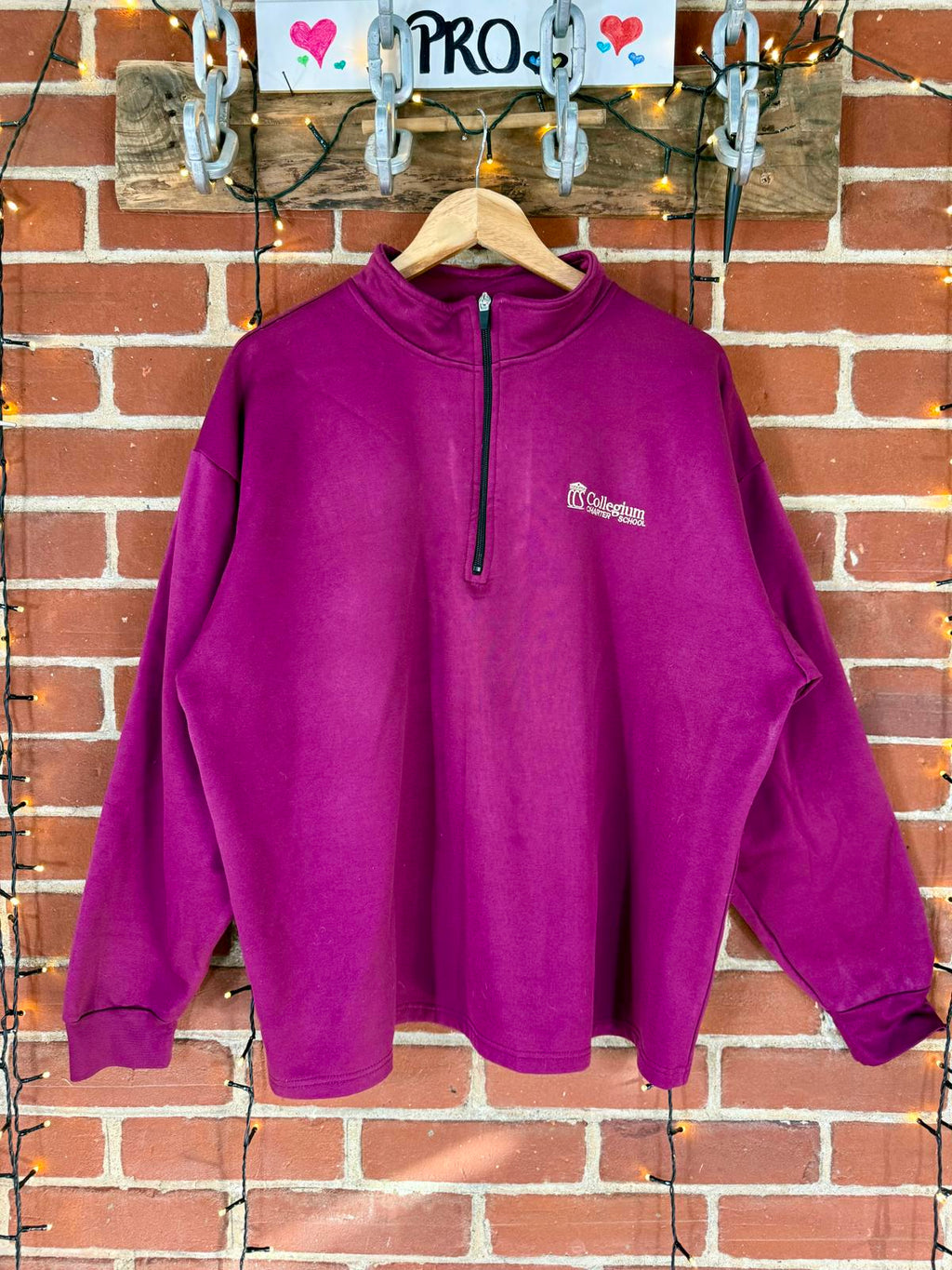 Vintage early 2000s Collegium Charter School sweatshirt (circa 2003–2008).#68