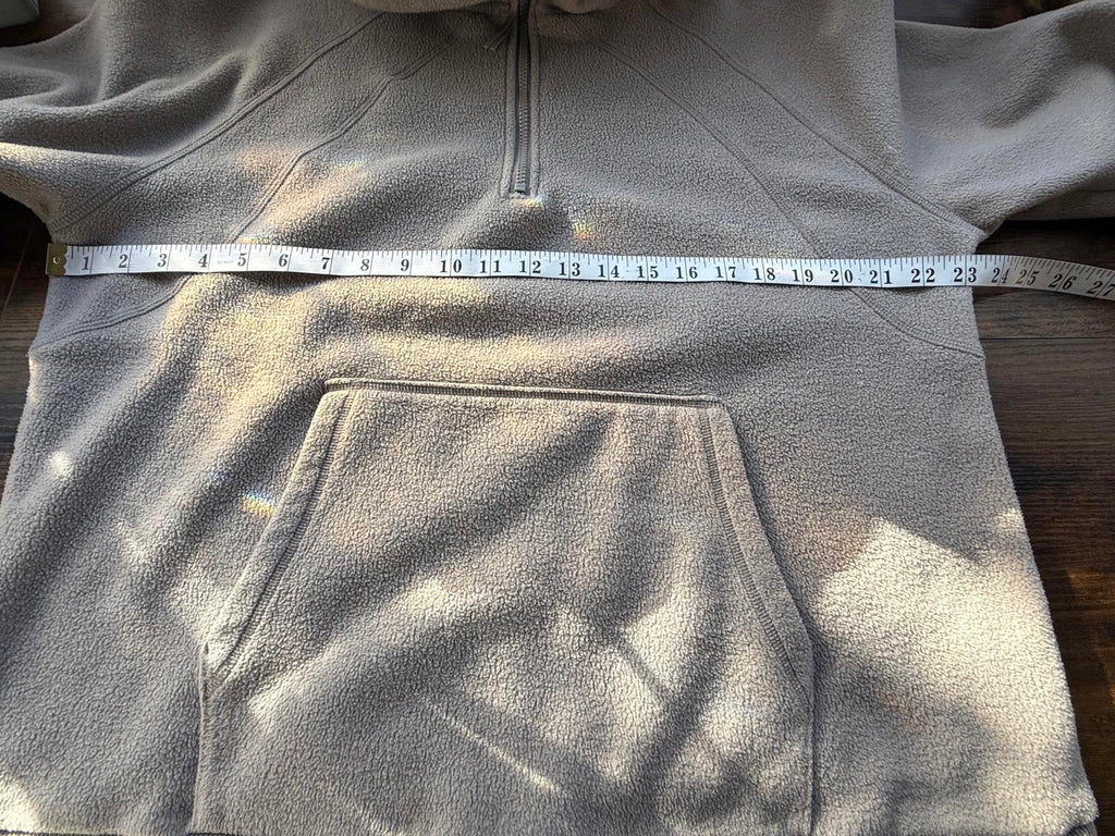 F&F Active Beige Half Zip Fleece Hoodie UK 14 #73