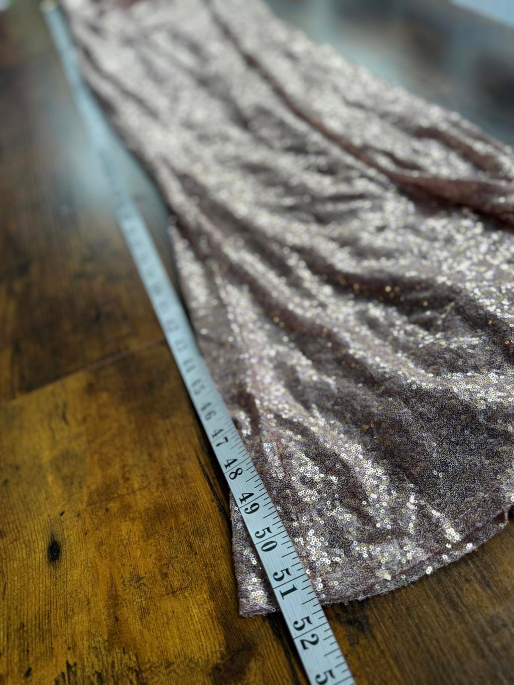 Goddiva London Rose Gold Sequin Maxi Dress (DR3616QZ, UK 6) 188