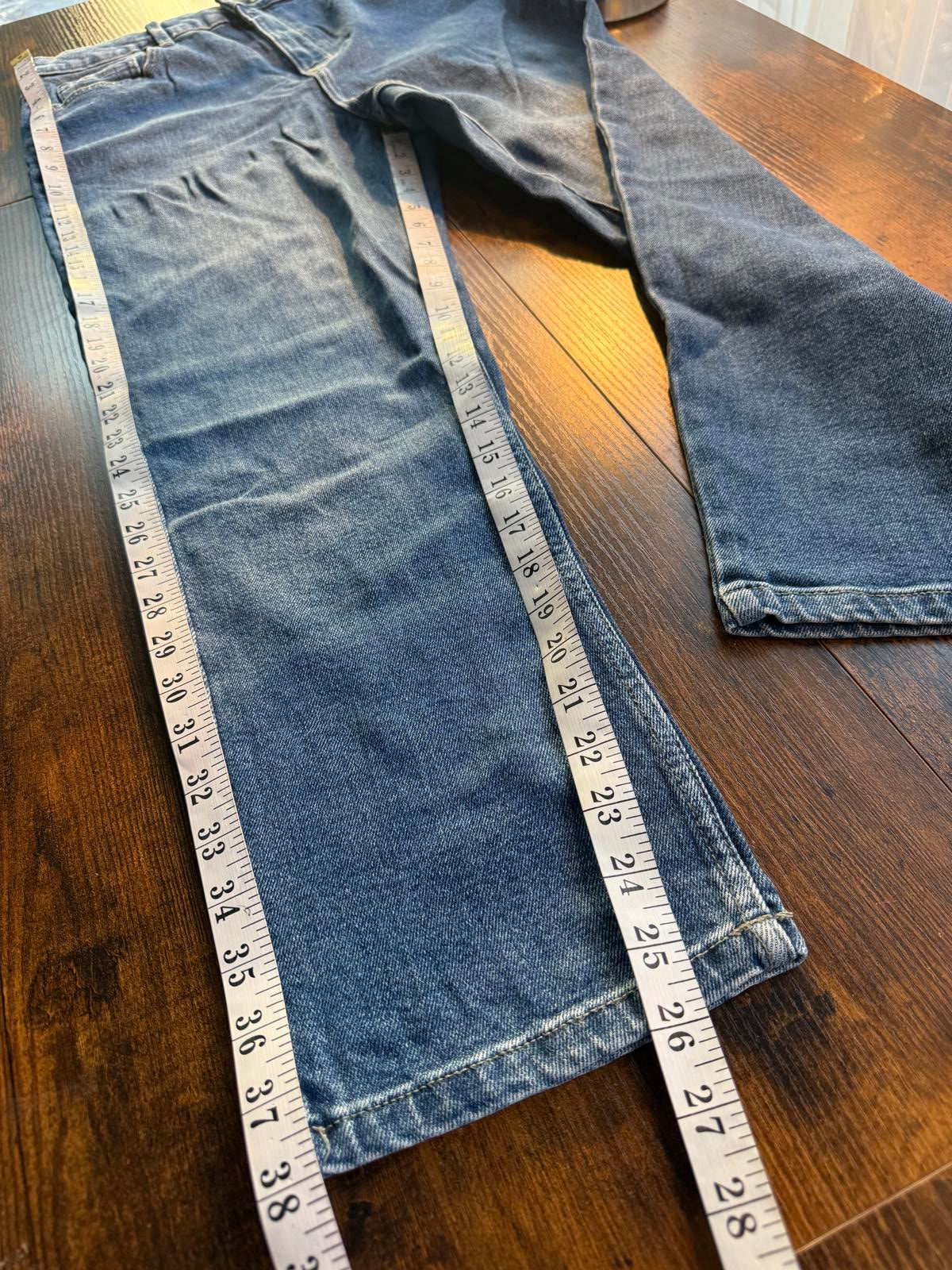 Anko Straight Extra High Rise Jeans – Blue Denim – UK 12