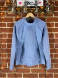 RBX Women’s Quilted Funnel Neck Sweatshirt Blue – Size XL NUM1