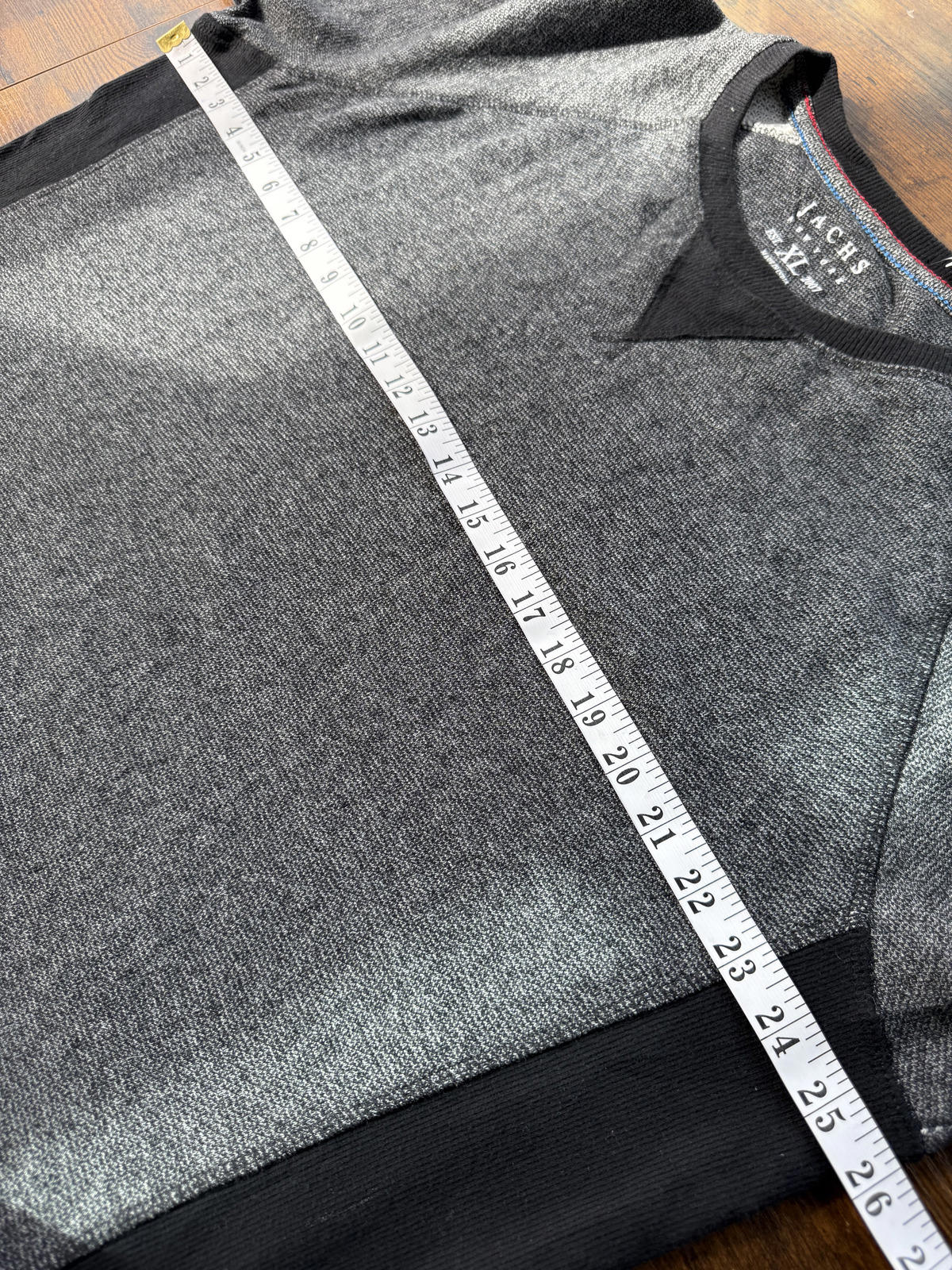 JACHS New York Men’s Sweatshirt – Grey/Black – Size XL              NUM30