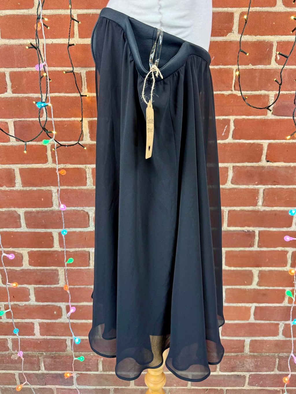 Black Scuba Crepe Bardot Midi Dress – Fits UK 8–10 / US 4–6 Cocktail       .298