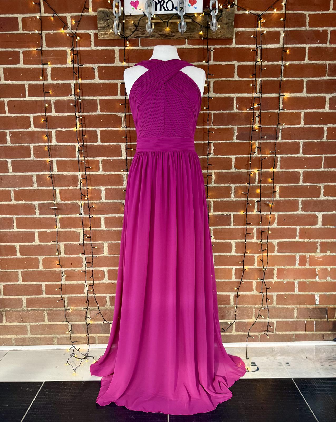 Goddiva London Magenta Halter Maxi Dress – UK 10 Read info!