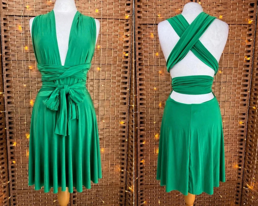 City Goddess Emerald Multiway Dress UK 8 Wrap Party Occasion