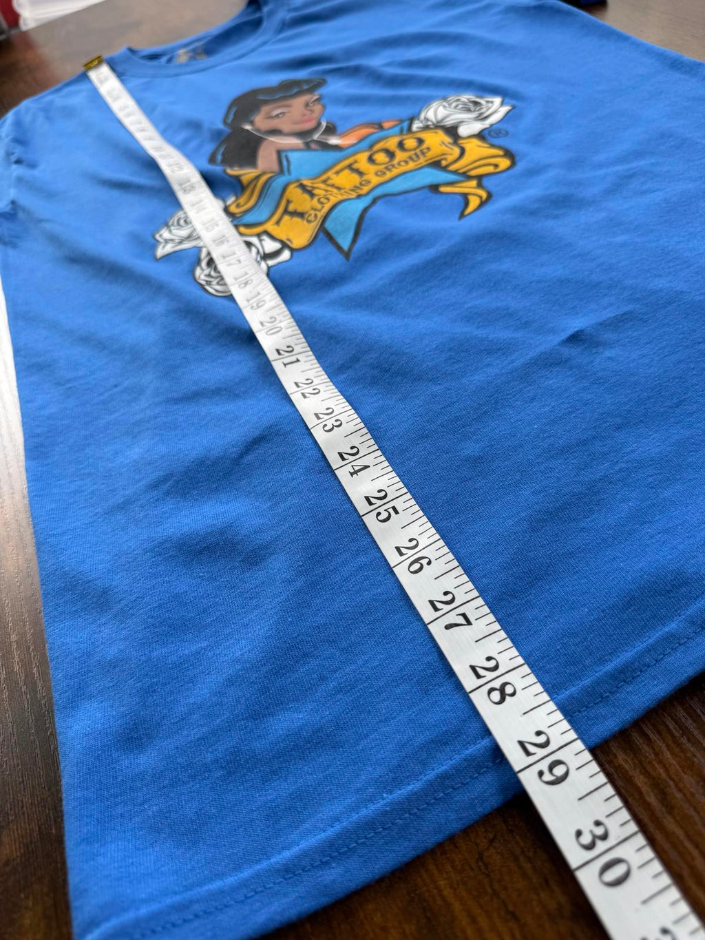 Tattoo Clothing Group Blue Graphic T-Shirt - Size 12/14