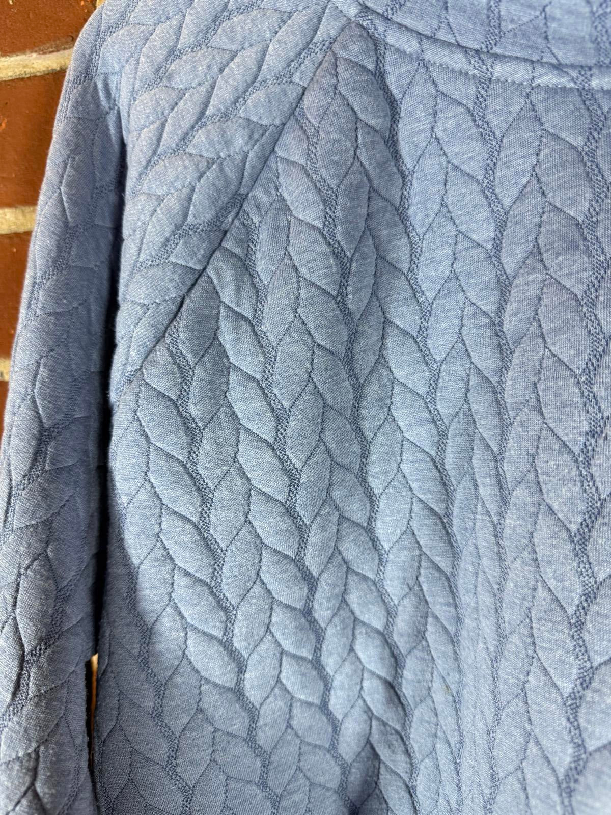 RBX Women’s Quilted Funnel Neck Sweatshirt Blue – Size XL NUM1