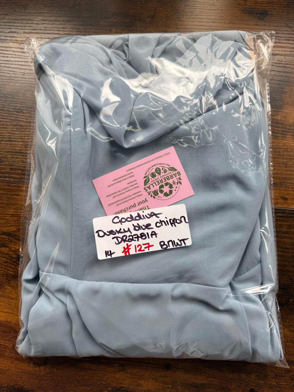 Goddiva Dusky Blue Off Shoulder Chiffon Maxi Dress UK 14 BNWT #127