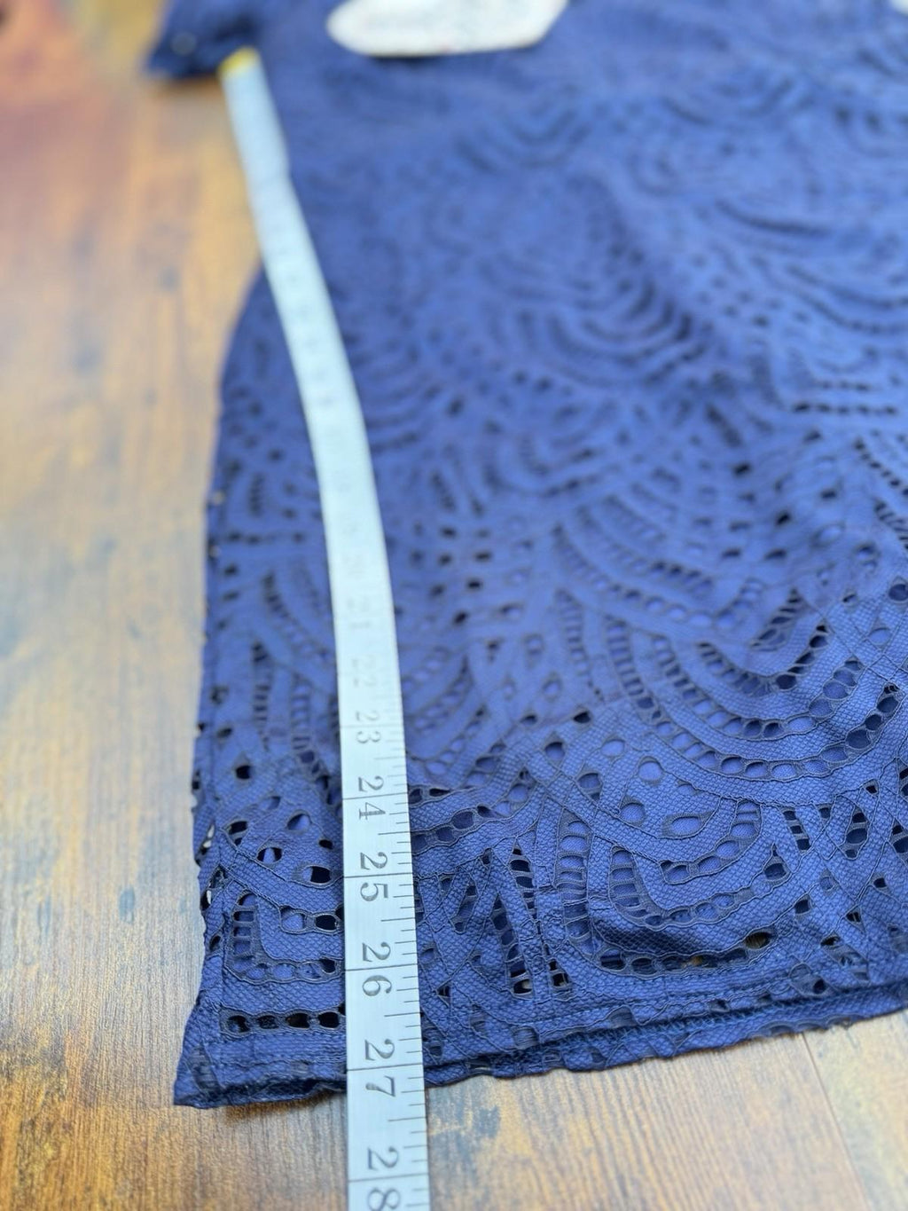 City Goddess London Navy Lace Bodycon Dress Cut Out Back UK Size 14