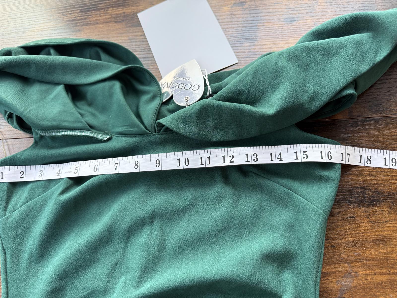 Goddiva Emerald Green Bardot Maxi Gown DR3956 – UK 10