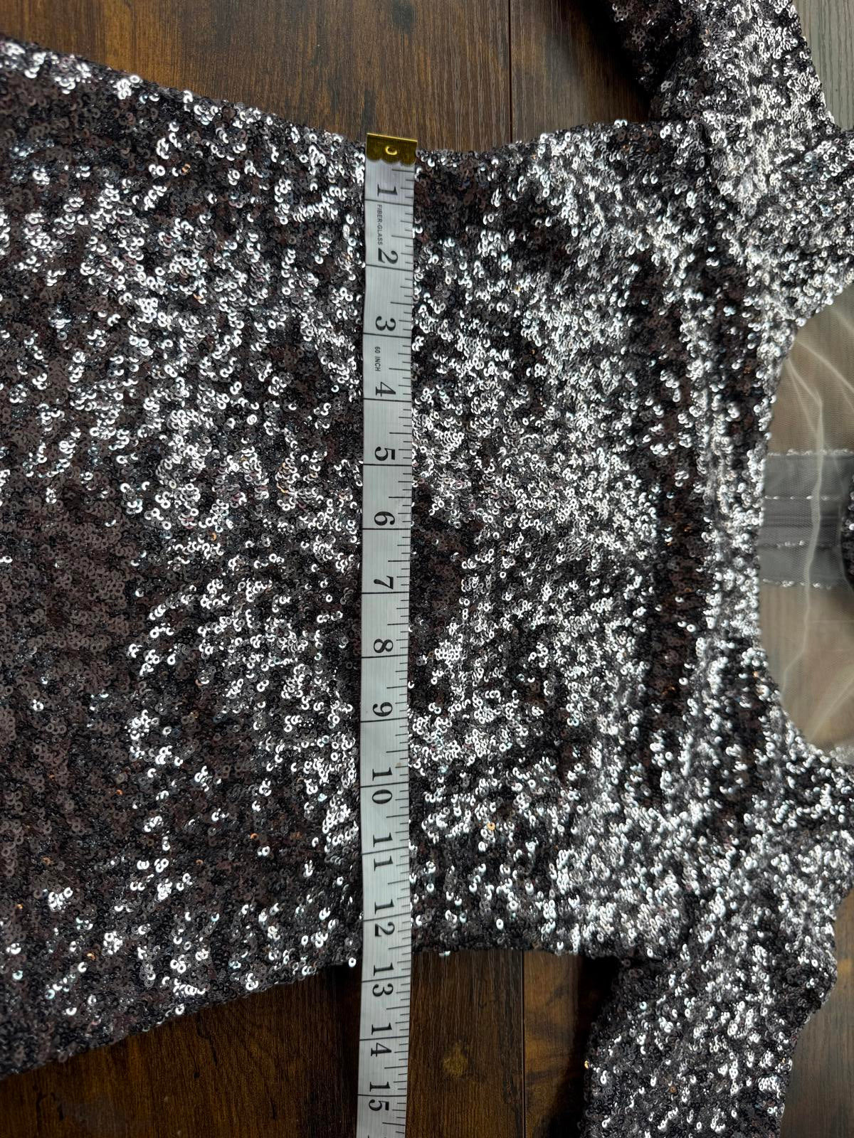 Goddiva London Silver Sequin Open-Back Bodycon Dress – UK 10 - BNWT