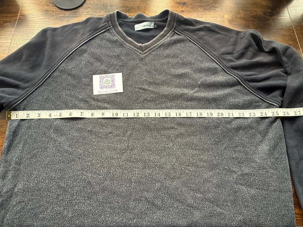 Red Herring Grey Navy Sweatshirt Fleece Casual Jumper XL GUC Cotton Mix 66