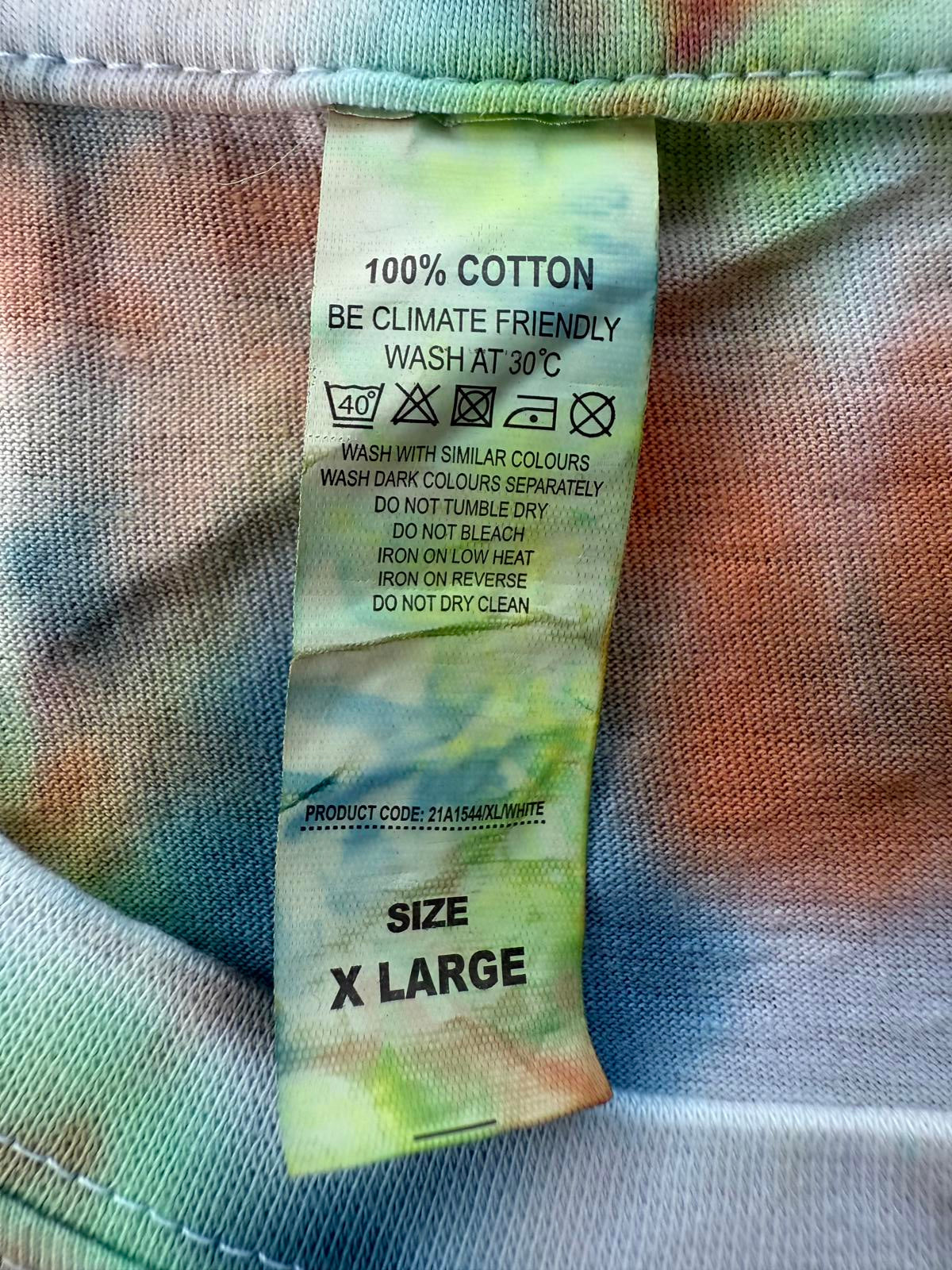 Tie-Dye Short Sleeve T-Shirt for Men - Size XL