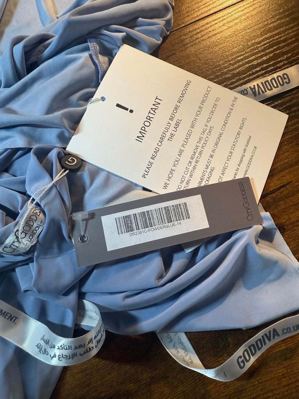 City Goddess Powder Blue Multiway Halter Dress UK 14 / US 10                .304