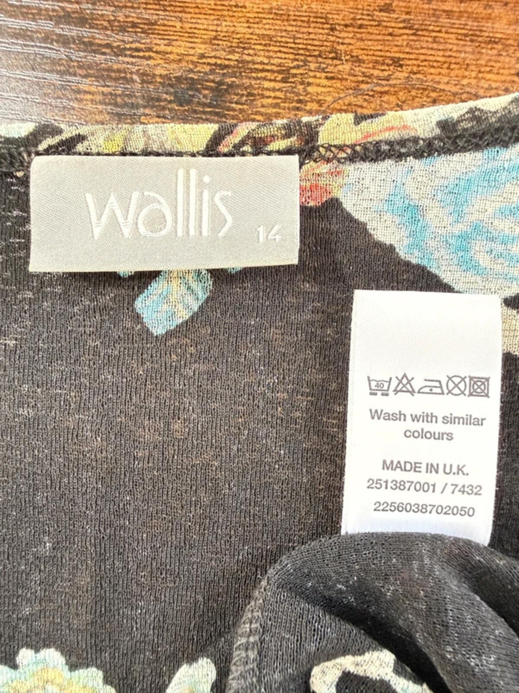 Y2K Wallis Sheer Floral Top UK 14 Boho Mesh 00s Vintage