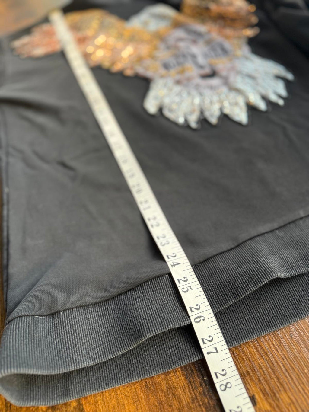 🦅 May by Standing Star “Rock Eagle” Sequin Hoodie – Black – Size 14-16