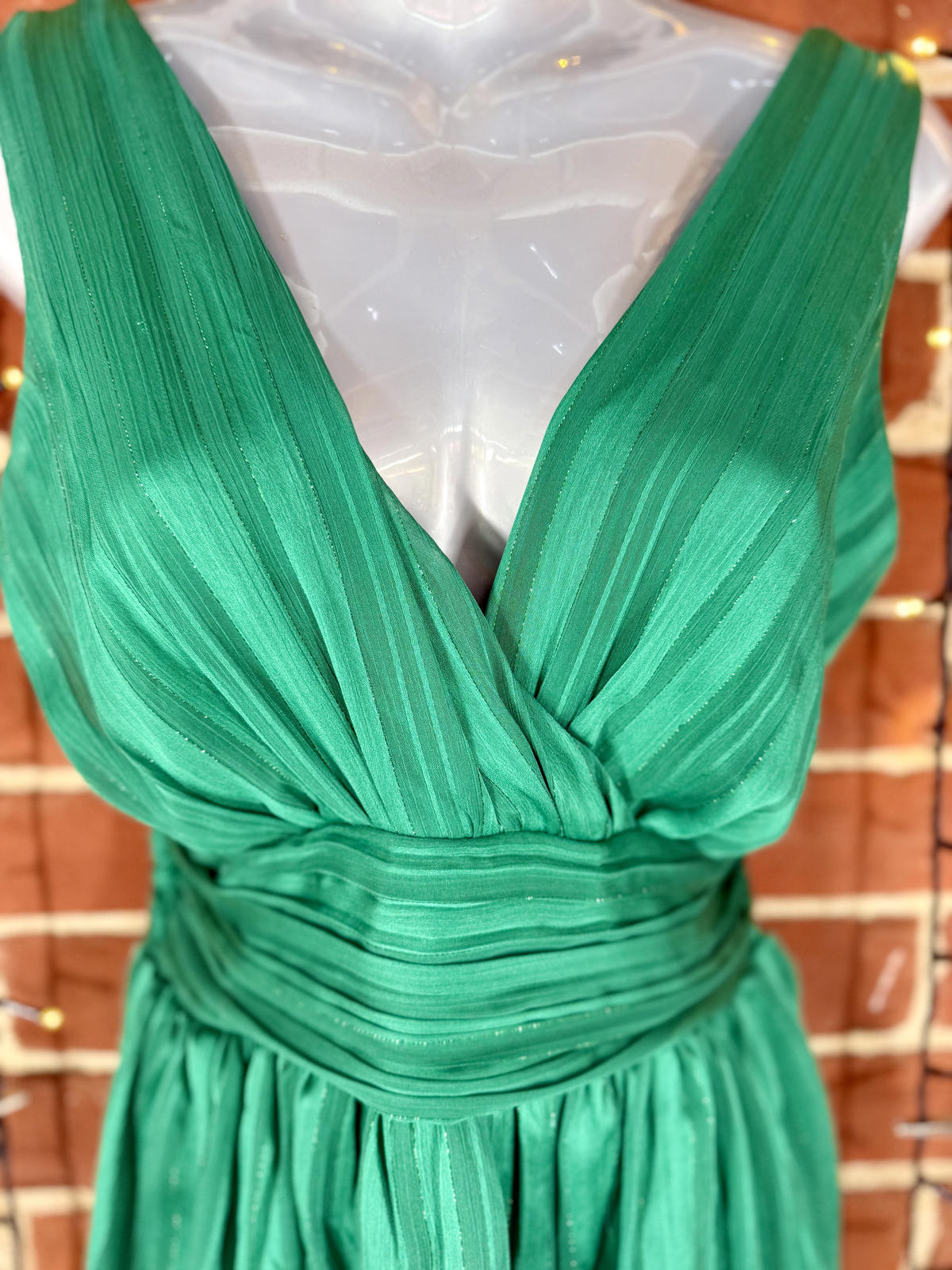 Goddiva London Emerald Green Tiered Maxi Dress Size 8 BNWT #209