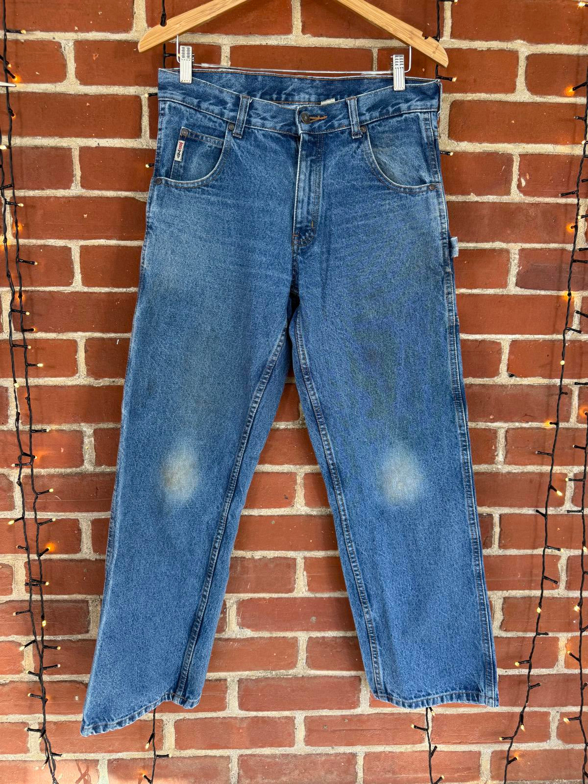 Vintage Work King Carpenter Jeans – Classic Blue UK 12-14 Late 90s – 00s