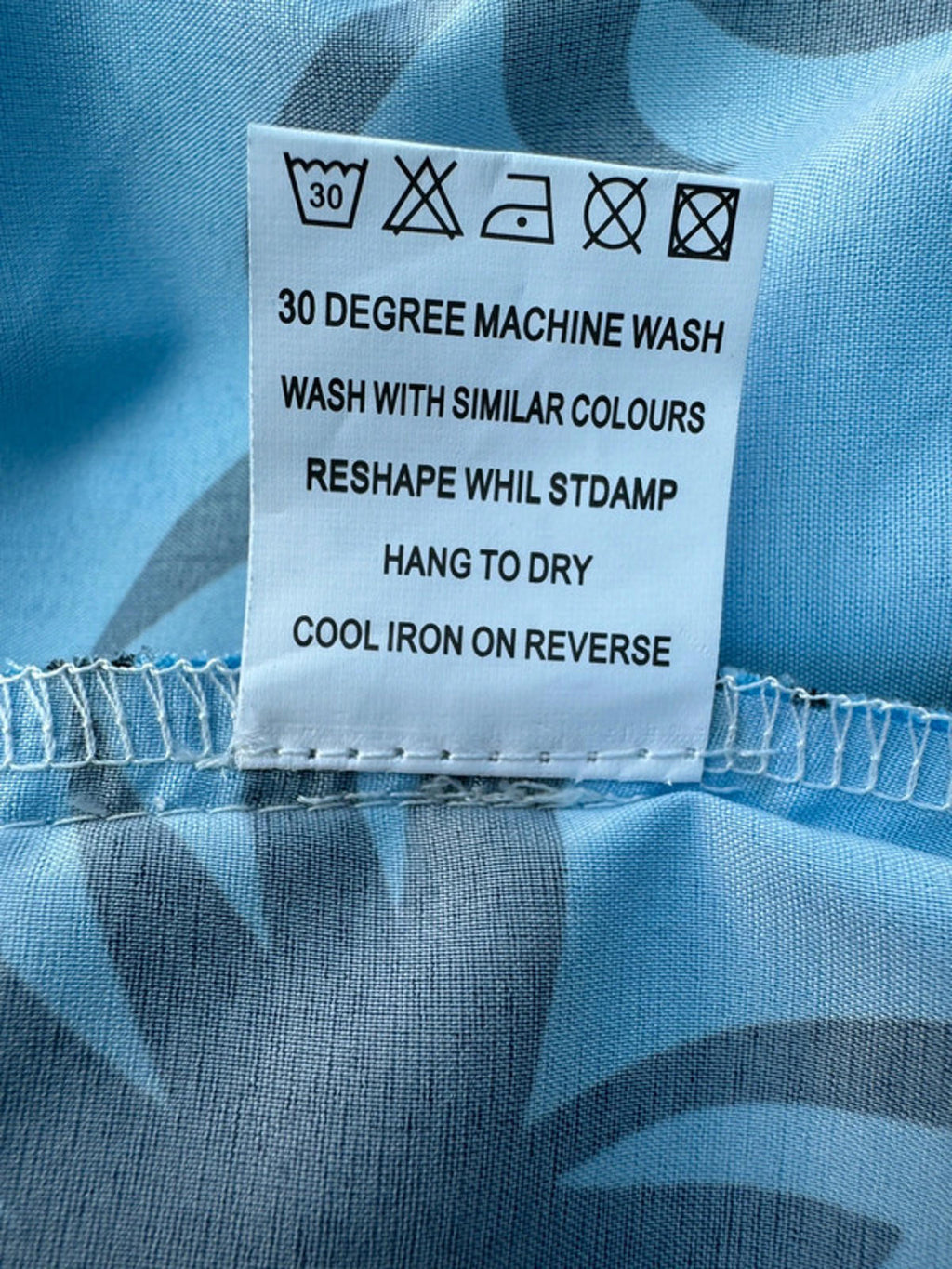 💙 Angelababy Blue Tropical Print Puff Sleeve Wrap Blouse – Size M (BNWT)