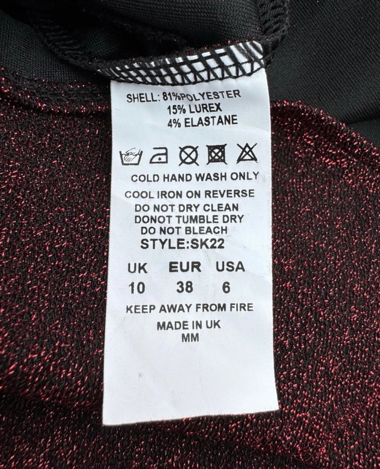 Chic Burgundy Midi Skirt with Side Slit - Size 10 - BNWT