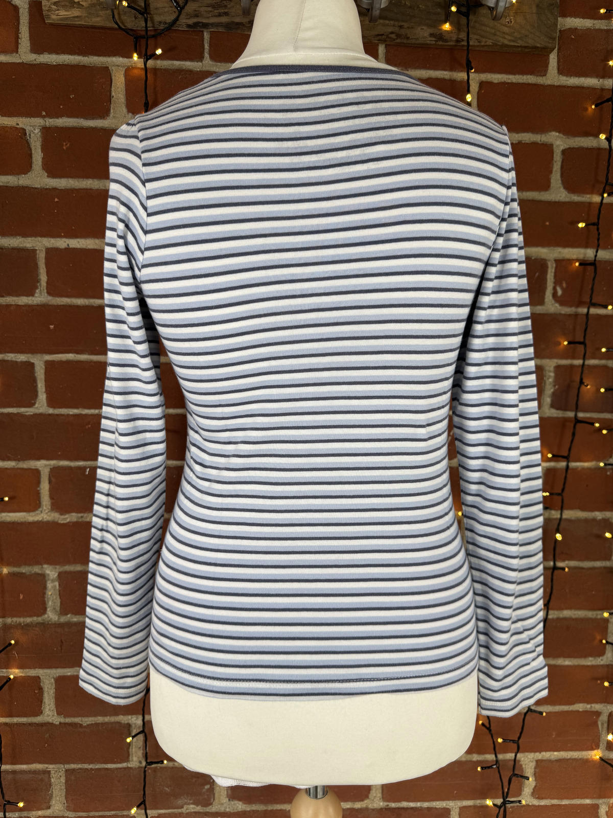 Vintage Cherokee Women's Long Sleeve Striped T-Shirt Circa Y2K
