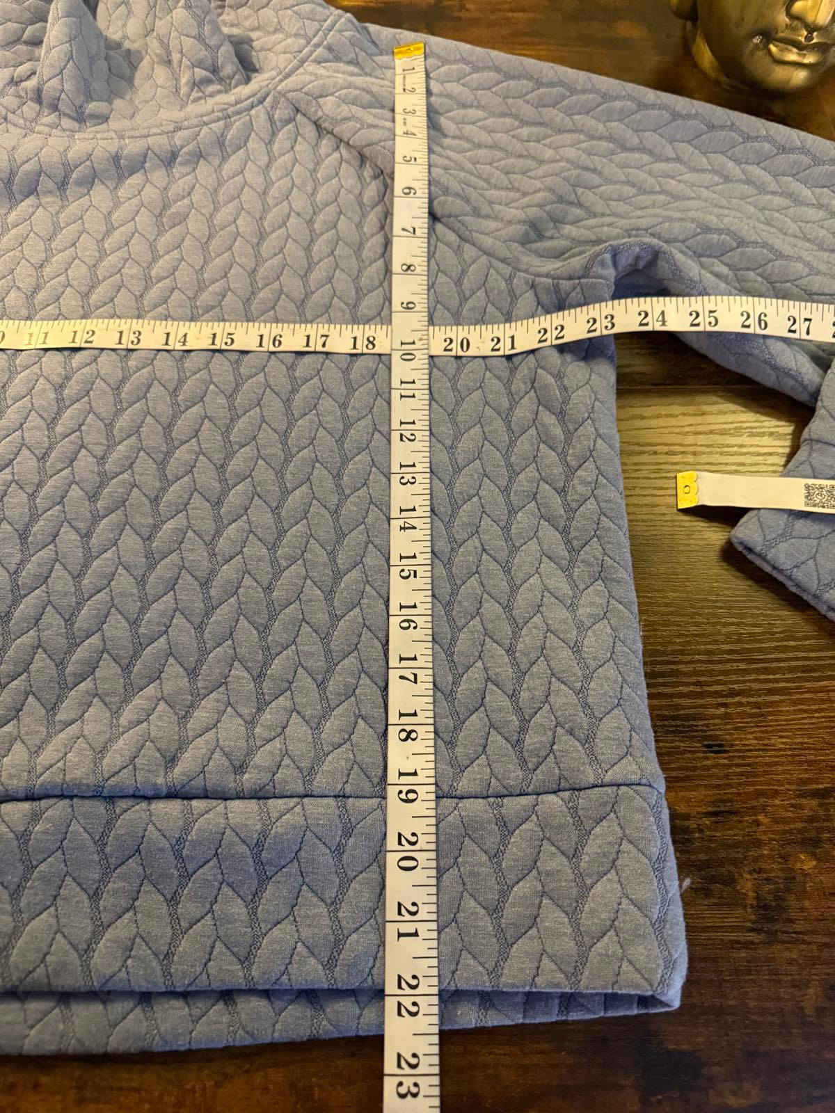 RBX Women’s Quilted Funnel Neck Sweatshirt Blue – Size XL NUM1