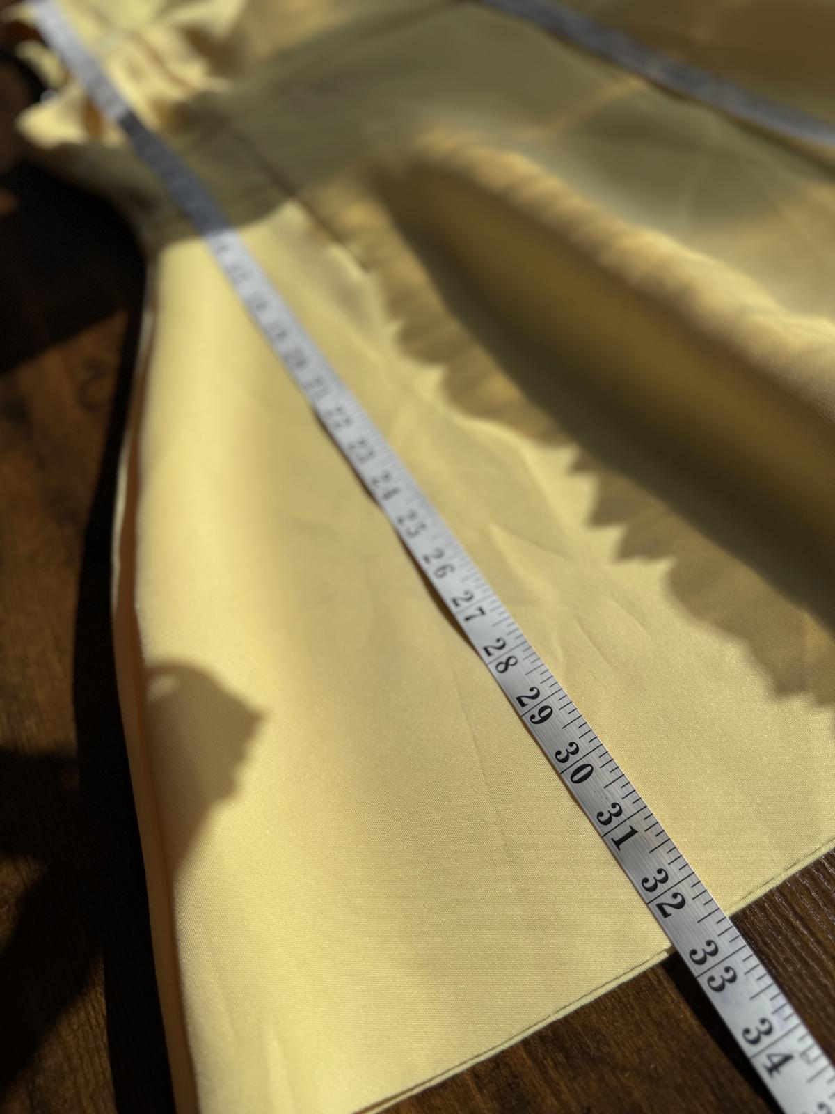 Goddiva London Lemon Yellow Fit & Flare Midi Dress UK 12 Wedding Guest Party #96