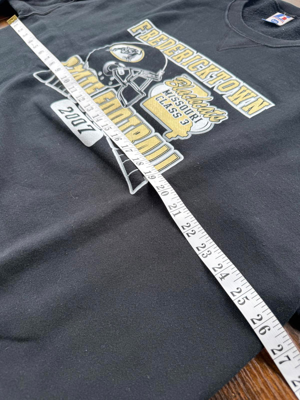 Vintage Russell Athletic XXL Fredericktown Football 2007 Sweatshirt –Black NUM32