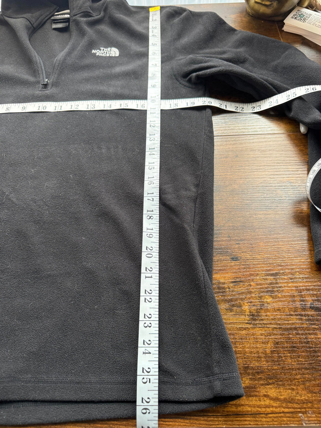 The North Face Black 1/4 Zip Fleece Pullover Recycled Polyester M NUM50