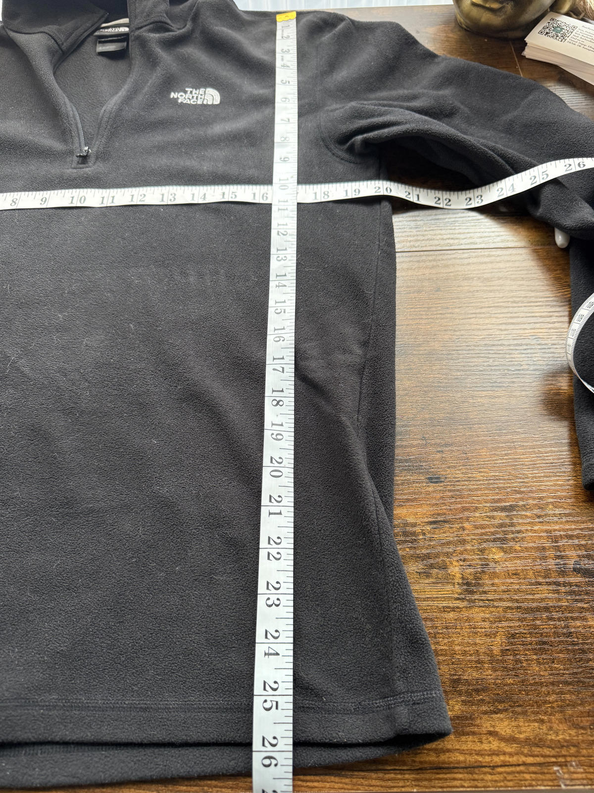 The North Face Black 1/4 Zip Fleece Pullover Recycled Polyester M NUM50