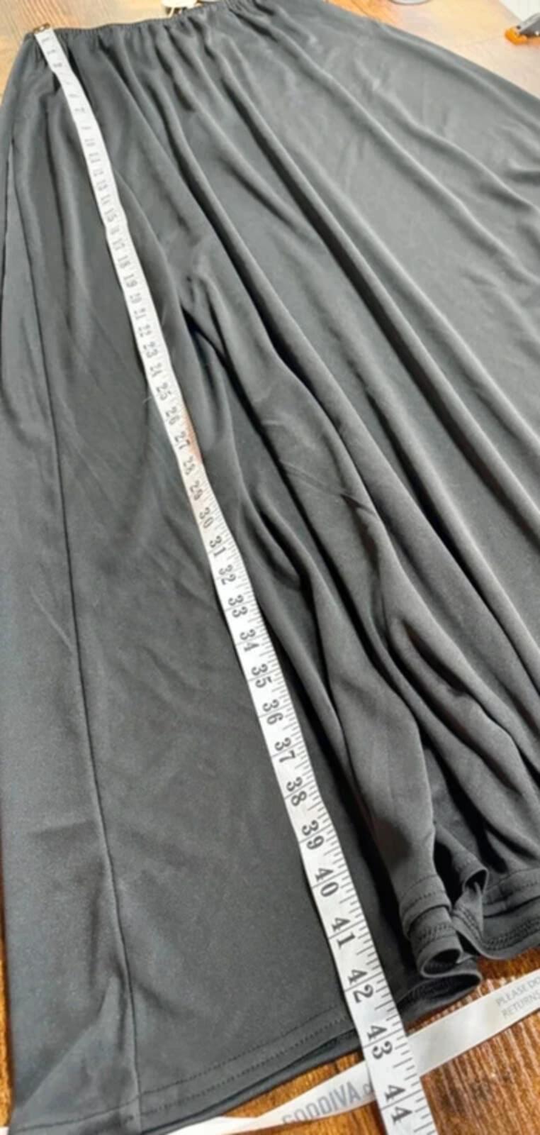 Goddiva Black Maxi Skirt UK 10-12 BNWT Stretch Occasion