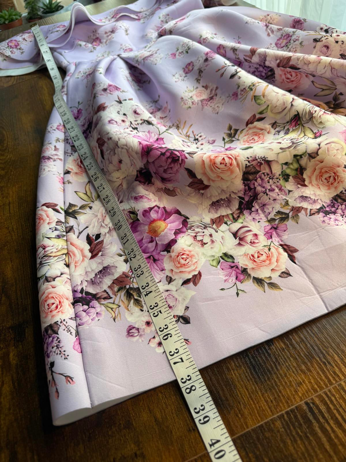 Goddiva Lilac Floral Off-Shoulder Scuba Crepe Midi Dress UK 10 / US 6       .314