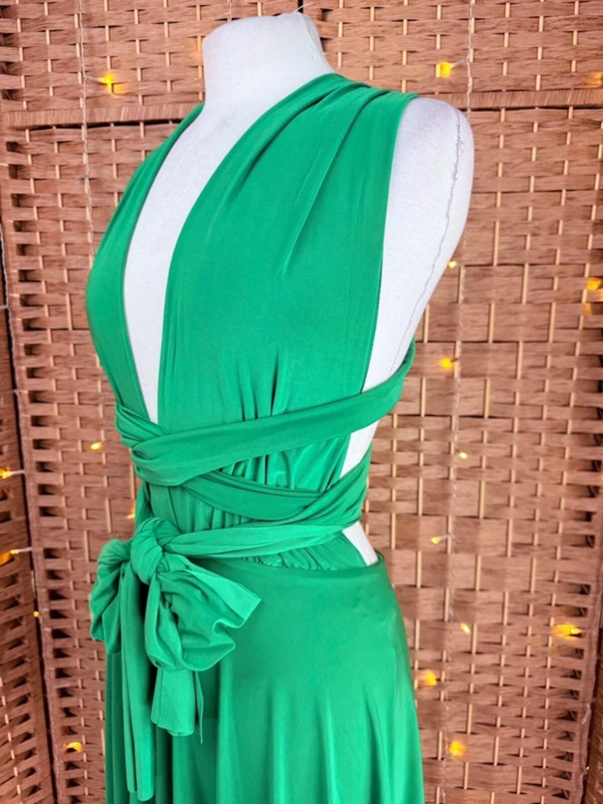 City Goddess Emerald Multiway Dress UK 8 Wrap Party Occasion