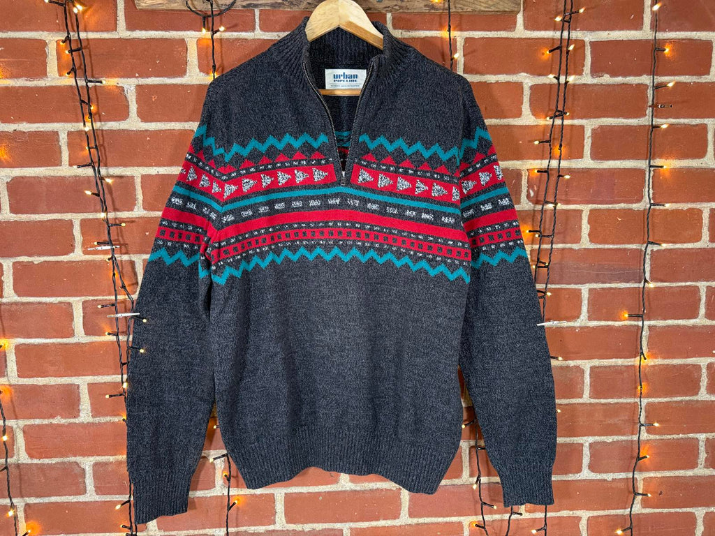 Vintage 90s Knit Pullover Sweater - Half Zip NUM37